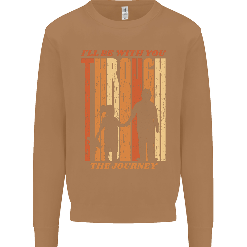 Fathers Day Daddy & Daughter Dad Papa Mens Sweatshirt Jumper Caramel Latte