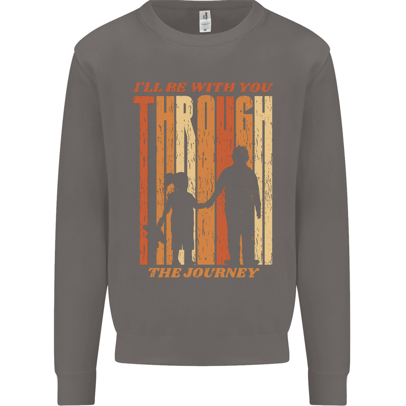 Fathers Day Daddy & Daughter Dad Papa Mens Sweatshirt Jumper Charcoal