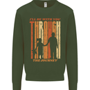 Fathers Day Daddy & Daughter Dad Papa Mens Sweatshirt Jumper Forest Green