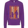 Fathers Day Daddy & Daughter Dad Papa Mens Sweatshirt Jumper Purple