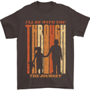 Fathers Day Daddy & Daughter Dad Papa Mens T-Shirt Cotton Gildan Dark Chocolate