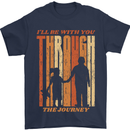 Fathers Day Daddy & Daughter Dad Papa Mens T-Shirt Cotton Gildan Navy Blue
