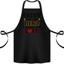 Fathers Day Daughter Love Son Hero Dad Cotton Apron 100% Organic Black