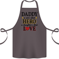 Fathers Day Daughter Love Son Hero Dad Cotton Apron 100% Organic Dark Grey