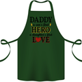 Fathers Day Daughter Love Son Hero Dad Cotton Apron 100% Organic Forest Green