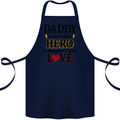 Fathers Day Daughter Love Son Hero Dad Cotton Apron 100% Organic Navy Blue