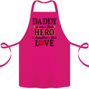 Fathers Day Daughter Love Son Hero Dad Cotton Apron 100% Organic Pink