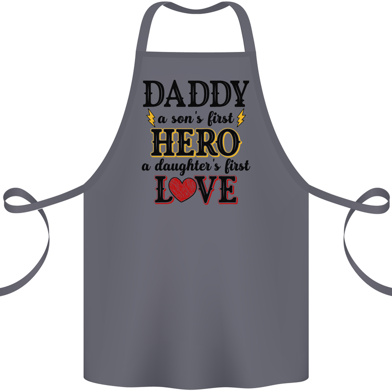 Fathers Day Daughter Love Son Hero Dad Cotton Apron 100% Organic Steel