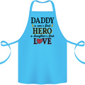 Fathers Day Daughter Love Son Hero Dad Cotton Apron 100% Organic Turquoise