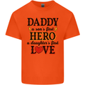 Fathers Day Daughter Love Son Hero Dad Mens Cotton T-Shirt Tee Top Orange