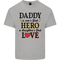 Fathers Day Daughter Love Son Hero Dad Mens Cotton T-Shirt Tee Top Sports Grey