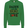 Fathers Day Daughter Love Son Hero Dad Mens Sweatshirt Jumper Irish Green
