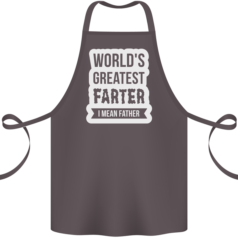 Fathers Day Farter Funny Flatulence Fart Cotton Apron 100% Organic Dark Grey