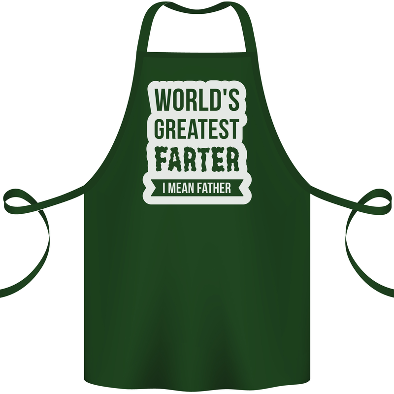 Fathers Day Farter Funny Flatulence Fart Cotton Apron 100% Organic Forest Green
