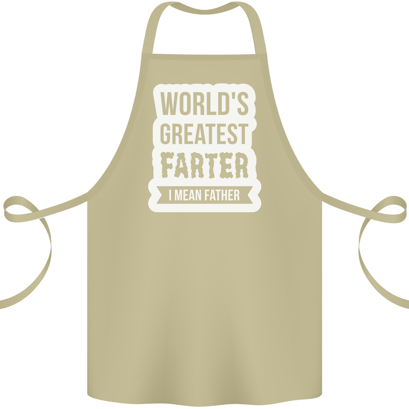 Fathers Day Farter Funny Flatulence Fart Cotton Apron 100% Organic Khaki