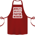 Fathers Day Farter Funny Flatulence Fart Cotton Apron 100% Organic Maroon
