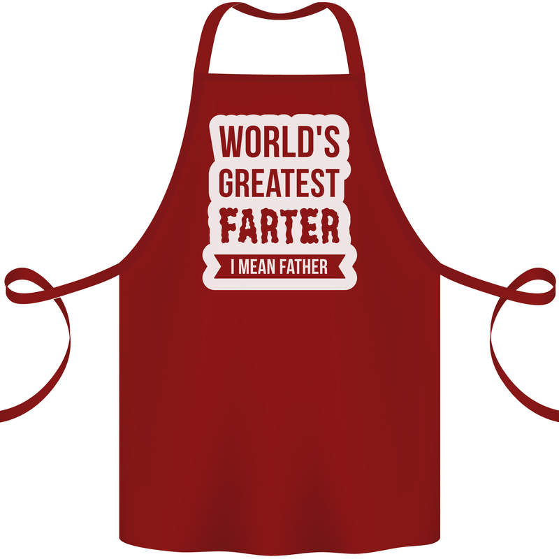 Fathers Day Farter Funny Flatulence Fart Cotton Apron 100% Organic Maroon