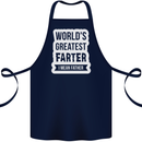 Fathers Day Farter Funny Flatulence Fart Cotton Apron 100% Organic Navy Blue