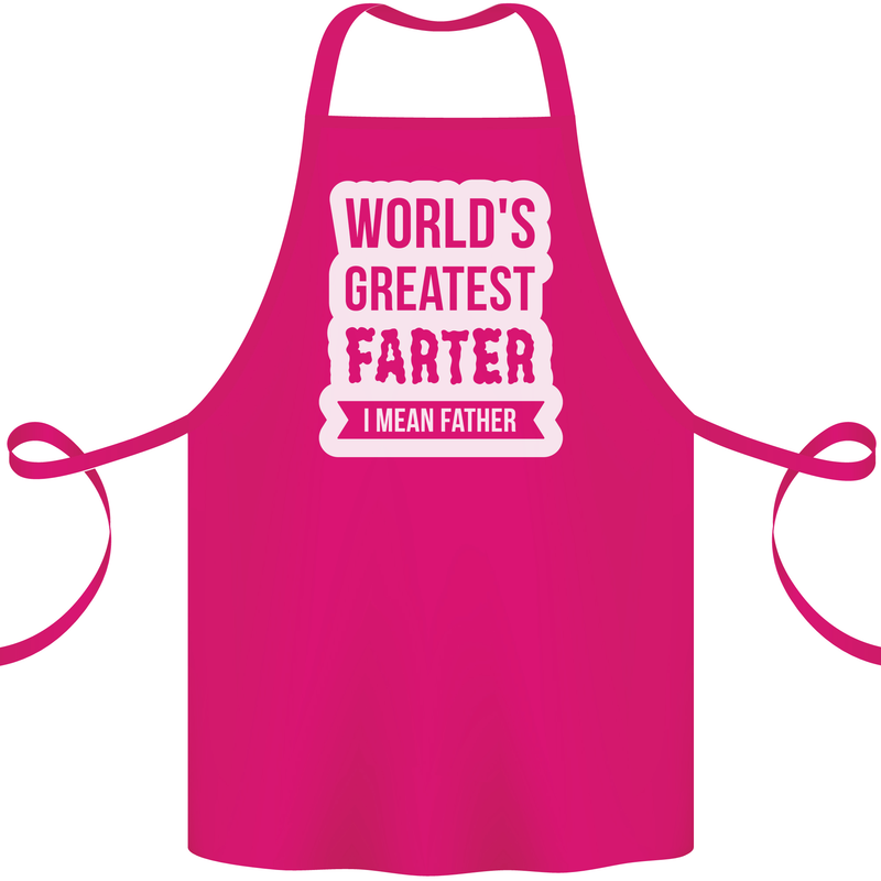 Fathers Day Farter Funny Flatulence Fart Cotton Apron 100% Organic Pink