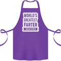 Fathers Day Farter Funny Flatulence Fart Cotton Apron 100% Organic Purple