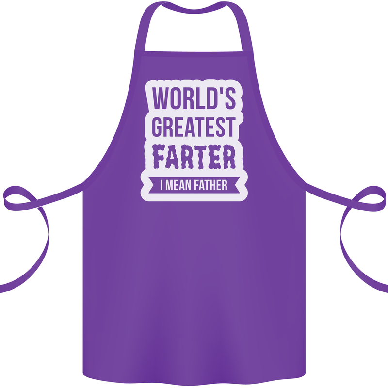Fathers Day Farter Funny Flatulence Fart Cotton Apron 100% Organic Purple