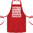 Fathers Day Farter Funny Flatulence Fart Cotton Apron 100% Organic Red