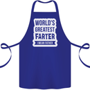 Fathers Day Farter Funny Flatulence Fart Cotton Apron 100% Organic Royal Blue