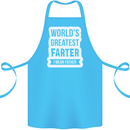 Fathers Day Farter Funny Flatulence Fart Cotton Apron 100% Organic Turquoise