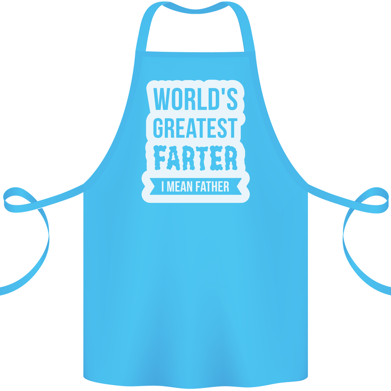 Fathers Day Farter Funny Flatulence Fart Cotton Apron 100% Organic Turquoise
