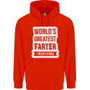 Fathers Day Farter Funny Flatulence Fart Mens 80% Cotton Hoodie Bright Red