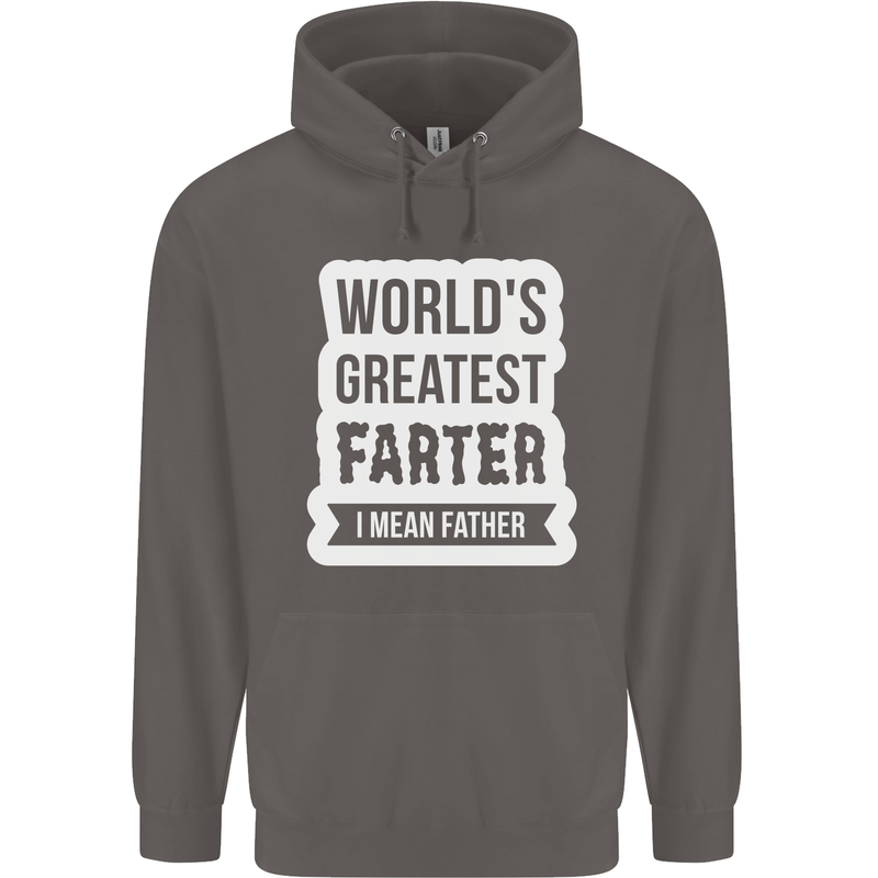 Fathers Day Farter Funny Flatulence Fart Mens 80% Cotton Hoodie Charcoal