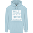 Fathers Day Farter Funny Flatulence Fart Mens 80% Cotton Hoodie Light Blue