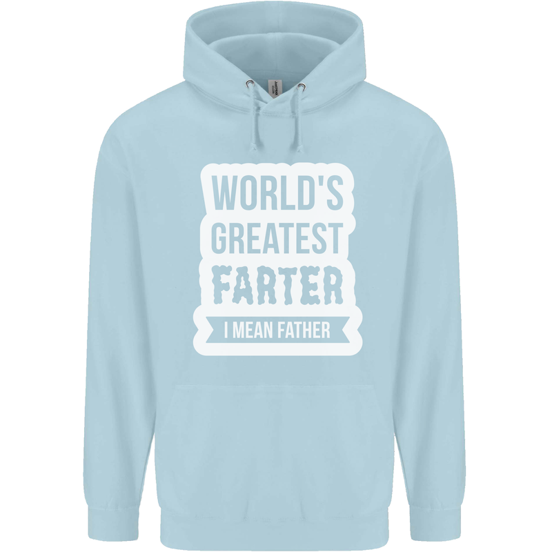 Fathers Day Farter Funny Flatulence Fart Mens 80% Cotton Hoodie Light Blue