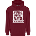 Fathers Day Farter Funny Flatulence Fart Mens 80% Cotton Hoodie Maroon