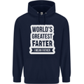 Fathers Day Farter Funny Flatulence Fart Mens 80% Cotton Hoodie Navy Blue