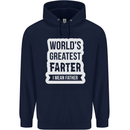 Fathers Day Farter Funny Flatulence Fart Mens 80% Cotton Hoodie Navy Blue