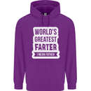 Fathers Day Farter Funny Flatulence Fart Mens 80% Cotton Hoodie Purple