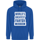 Fathers Day Farter Funny Flatulence Fart Mens 80% Cotton Hoodie Royal Blue