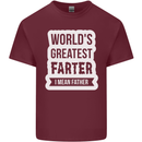 Fathers Day Farter Funny Flatulence Fart Mens Cotton T-Shirt Tee Top Maroon