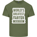 Fathers Day Farter Funny Flatulence Fart Mens Cotton T-Shirt Tee Top Military Green