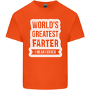 Fathers Day Farter Funny Flatulence Fart Mens Cotton T-Shirt Tee Top Orange