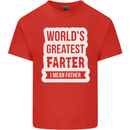 Fathers Day Farter Funny Flatulence Fart Mens Cotton T-Shirt Tee Top Red