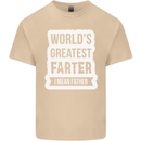 Fathers Day Farter Funny Flatulence Fart Mens Cotton T-Shirt Tee Top Sand