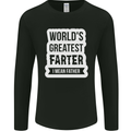 Fathers Day Farter Funny Flatulence Fart Mens Long Sleeve T-Shirt Black
