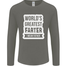 Fathers Day Farter Funny Flatulence Fart Mens Long Sleeve T-Shirt Charcoal