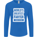 Fathers Day Farter Funny Flatulence Fart Mens Long Sleeve T-Shirt Royal Blue