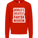 Fathers Day Farter Funny Flatulence Fart Mens Sweatshirt Jumper Bright Red