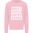 Fathers Day Farter Funny Flatulence Fart Mens Sweatshirt Jumper Light Pink