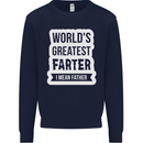 Fathers Day Farter Funny Flatulence Fart Mens Sweatshirt Jumper Navy Blue