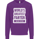 Fathers Day Farter Funny Flatulence Fart Mens Sweatshirt Jumper Purple